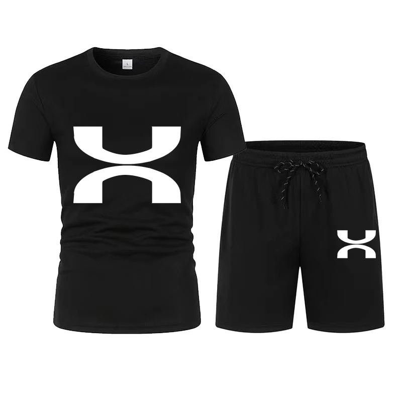 2024 Summer Fashion Men\'s Tracksuit T-shirt Shorts Set Leisure Short Sleeve Set Jogging Gym Suit Brand Clothing