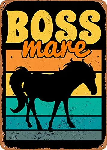 

Horse Boss Gift Vintage Look Metal Sign Patent Art Prints Retro Gift 8x12 Inch