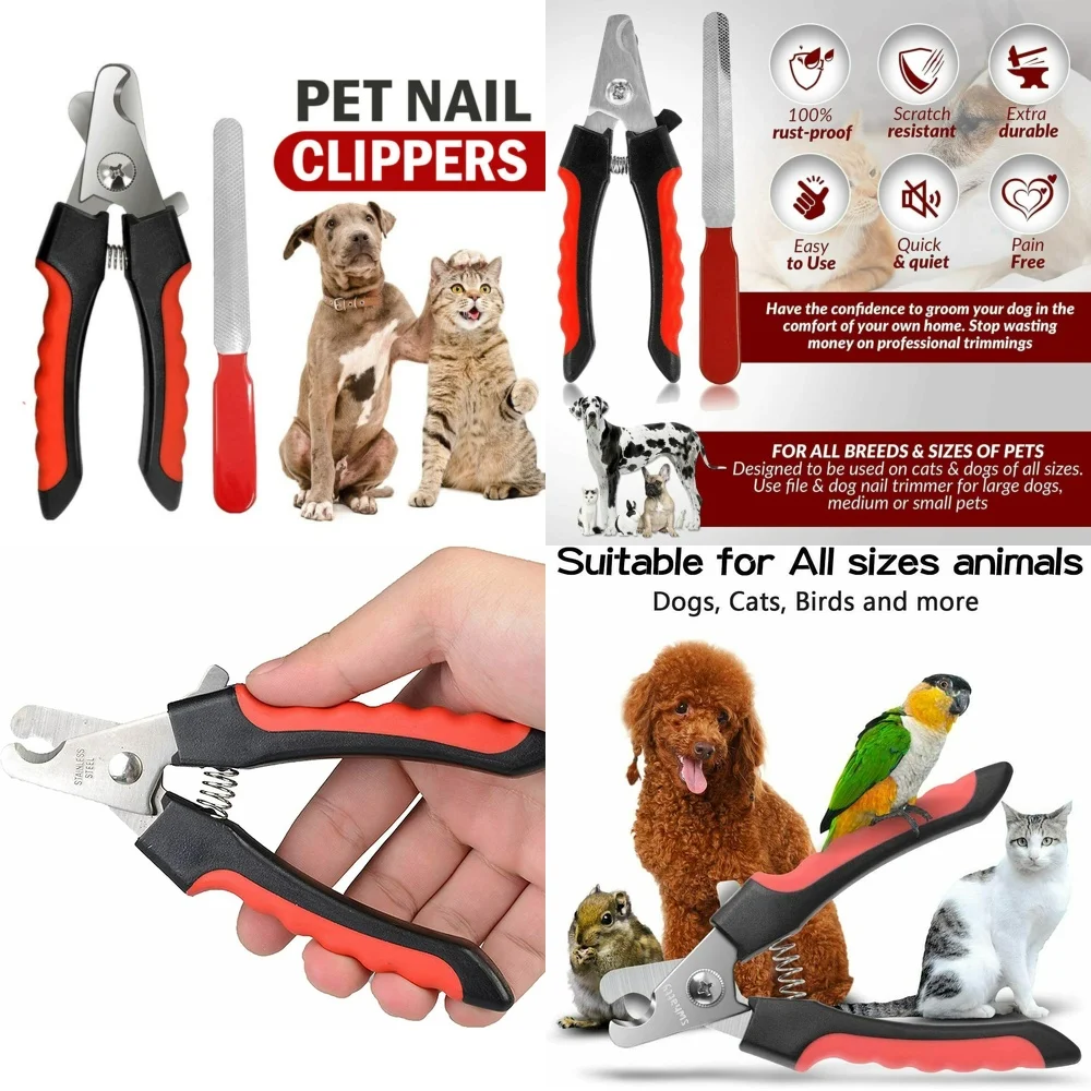 

Professional Heavy Duty Dog Nail Clippers for Pets Perfect Paw Trimming Scissors with Safety Guard and Ergonomic Handle for All