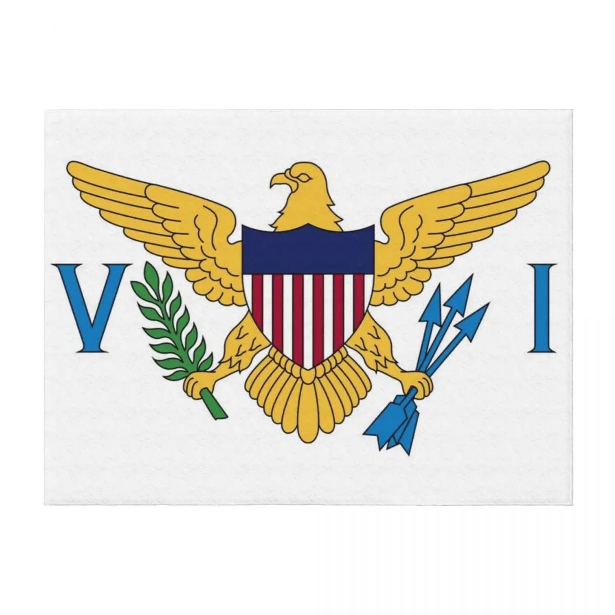 

Flag of United States Virgin Islands Throw Blanket wednesday Soft Plaid Beach Plush Blankets