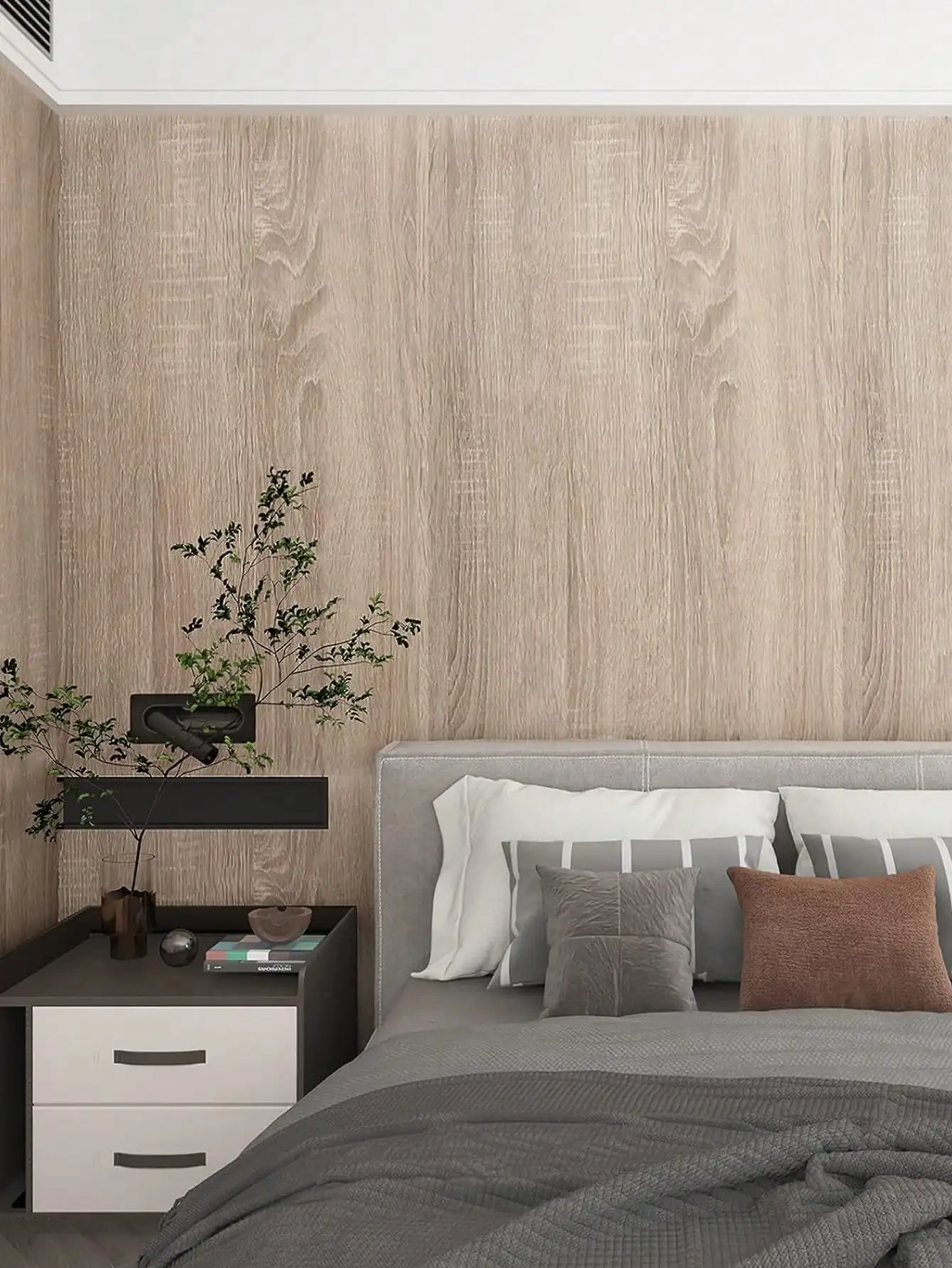 1pc Pvc Oil-proof Marble Wood Grain Stickers Self-adhesive Wallpaper for Kitchen Countertop Cabinet Desktop Cabinet Wall Sticker