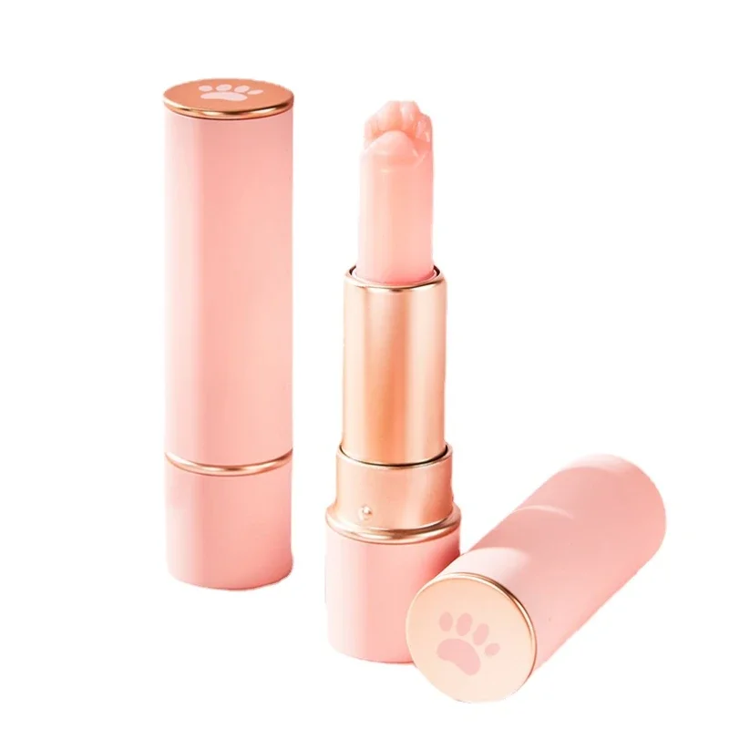 Pink Cat Paw Discoloration Lipstick Lip Balm Lip Color Female Cosmetic Moisturizing Lipstick Lasting Nature Cute Makeup Beauty