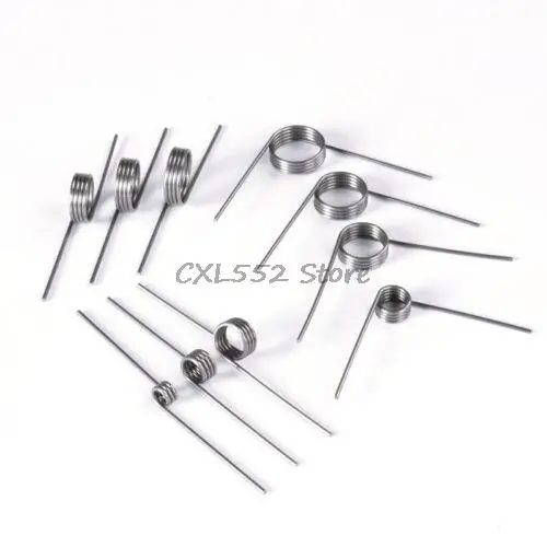 10Pcs 0.8 1 1.2 1.4 1.5 1.6 2mm Spring Steel or 304 Stainless Steel Small V Shaped Coil Torsion Spring 90 135 175 180 degree