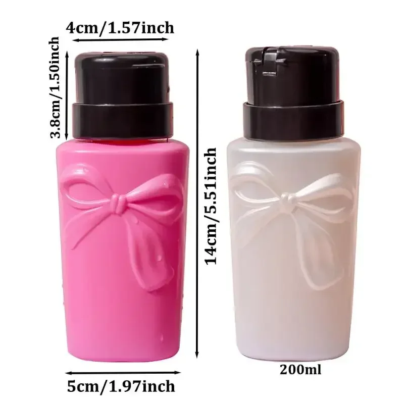 دفع أسفل البلاستيك القوس مضخة فارغة لموزع طلاء الأظافر الكحول ماكياج مزيل إعادة الملء زجاجة السائل المطهر التخزين #6