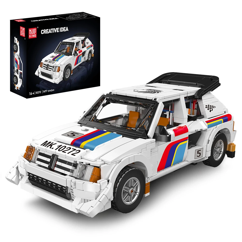 Mould King 10272 Technisches Auto-Spielzeug Das MOC 205 T16 Klassisches Rallye-Auto Baustein-Set Rennwagen-Modell Bausteine Kinder Weihnachtsgeschenk