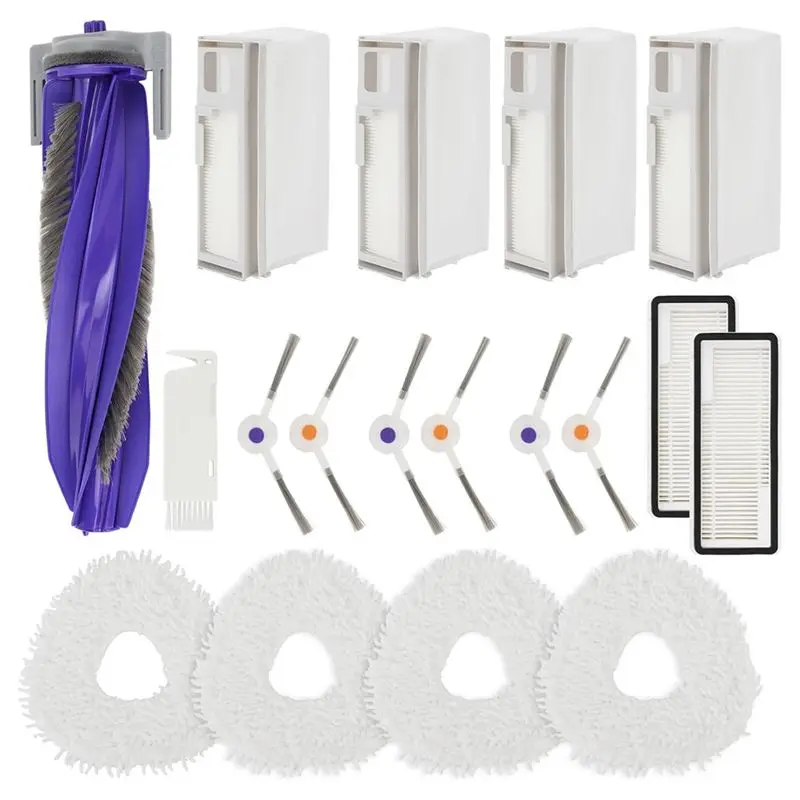 

AB11-Запасные части для робота-пылесоса Narwal Freo X Ultra: основная и боковые щетки, HEPA-фильтр, салфетки для влажной уборки, мешки для сбора пыли, аксессуары