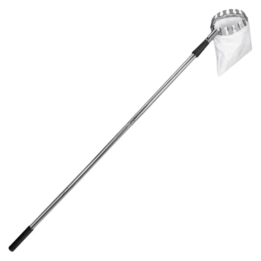 Stainless Steel Fruit Picker Machine Telescopic with Basket Fruit Picking Tools High Tree Detachable Orchard Tools