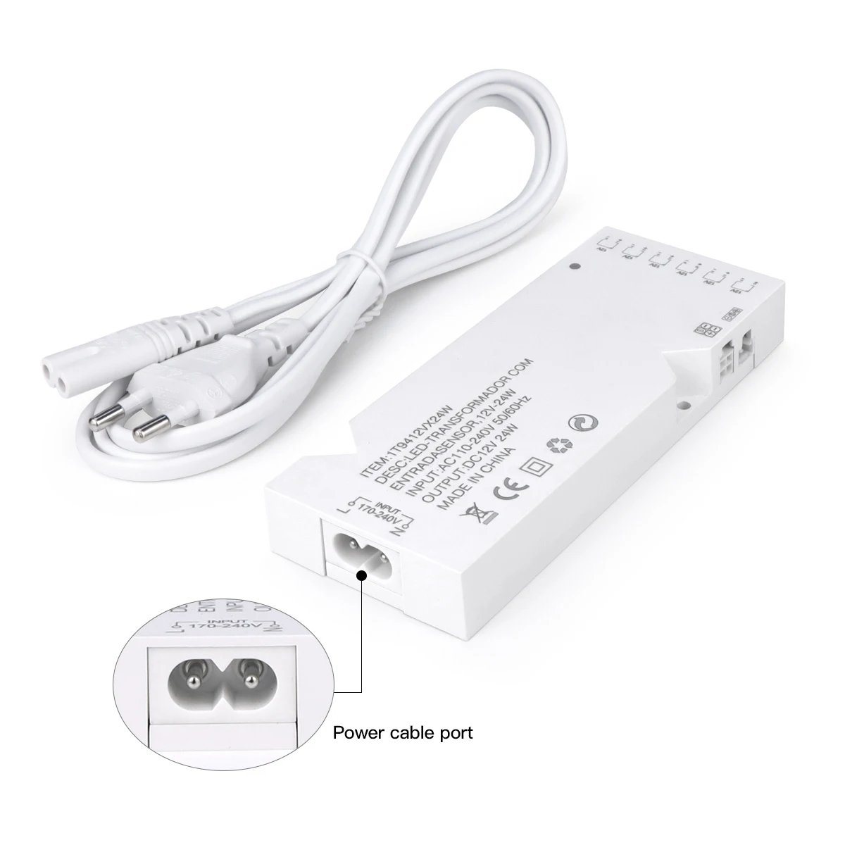 18W-100W Adapter do zasilacza transformator światła LED 4-6 portów Dupont sterownik do lampy LED złącze dla wielu pasków/kolumna świetlna