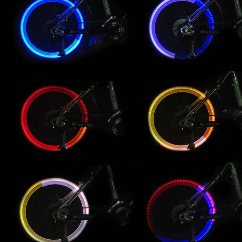 Bicycle Light Led Air Nozzle Lamp Fine Workmanship Auto Styling Auto LED NEON Light Tire Wheel Valve Cap for Modification 1PC