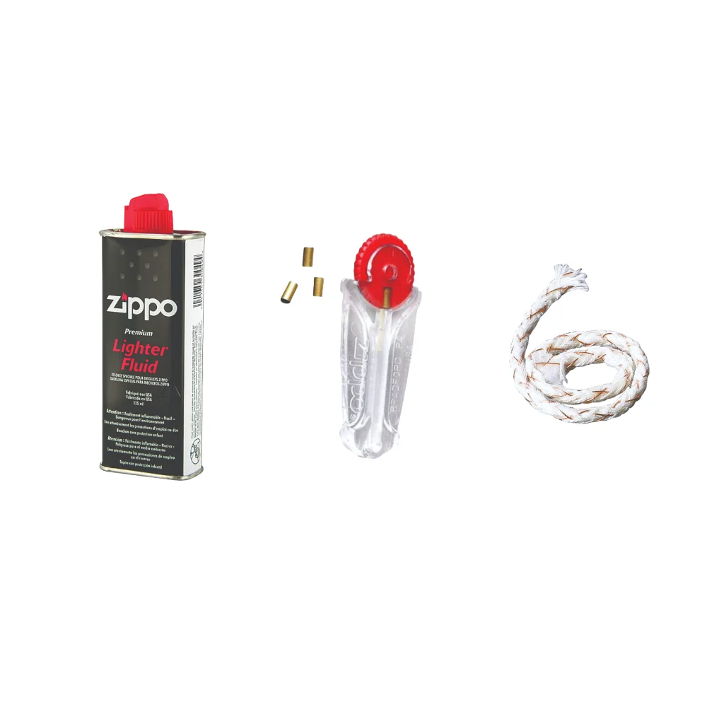 ZIPPO Kit with Fluid 125ml, Wick and Stone