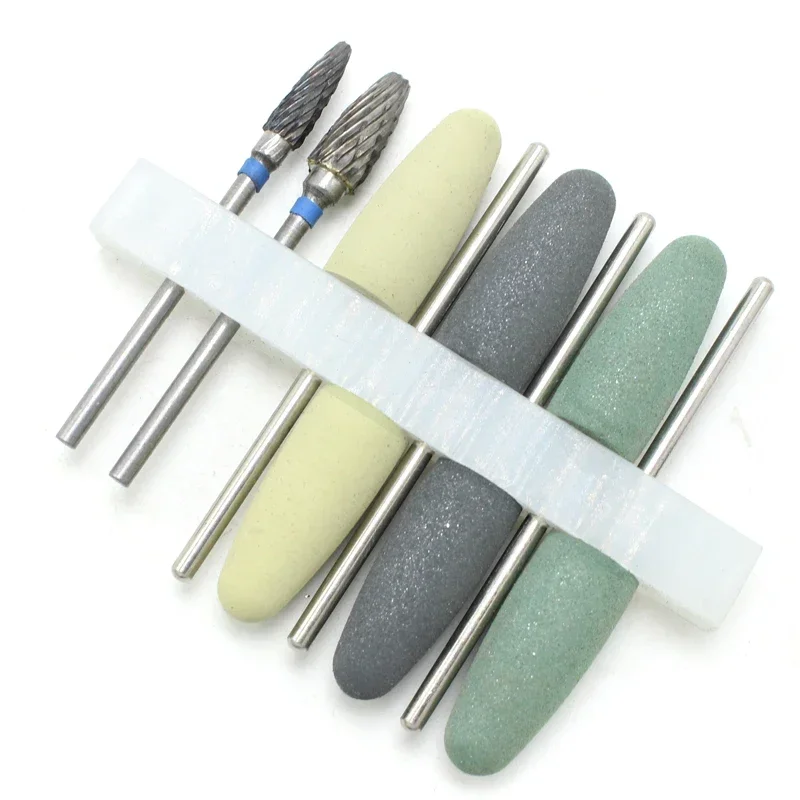 

8 шт., стоматологическая полимерная основа, акриловые полировальные боры, комплект сверл, полировщик, роторный инструмент для стоматолога, стоматологический лабораторный инструмент 2,35 мм