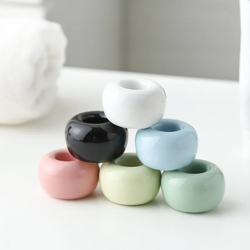 Ceramic Toothbrush Holder Mini Simple Toothbrush Holder Bathroom Fashion Durable Couple Holder Bathroom Accessories