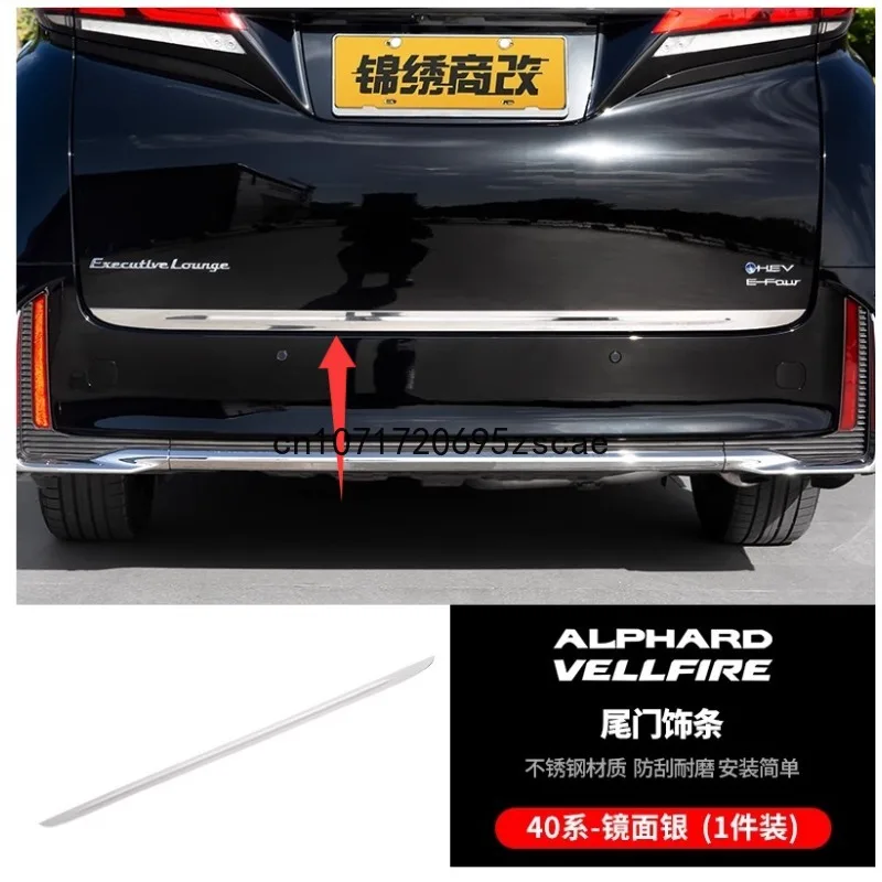 

2024 2025 FOR Toyota ALPHARD Rear Boot Door Trunk Cover Trim Tailgate Garnish Molding Strip