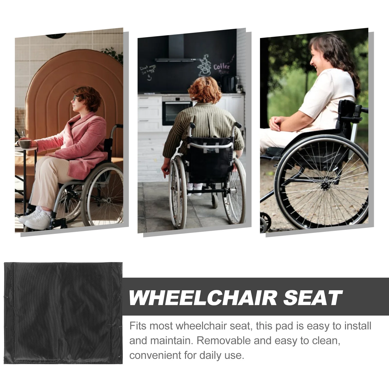 

Wheelchair Seat Cushion Oxford Cloth Middle Pad Detachable Comfortable Seat Pad for Wheelchair Adults Seniors Accessories