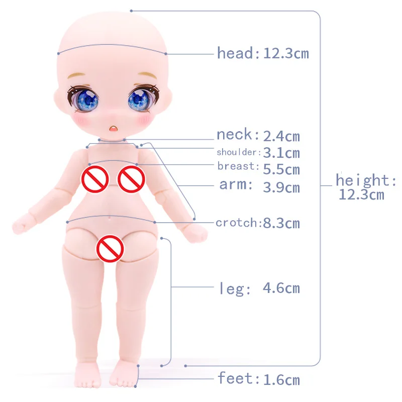 1/12 Bjd Doll Dream Fairy Constellation13cm OB11 Maytree Nude Doll Collectible Cute Animal Style Kawaii Toy Figures Gift For Kid
