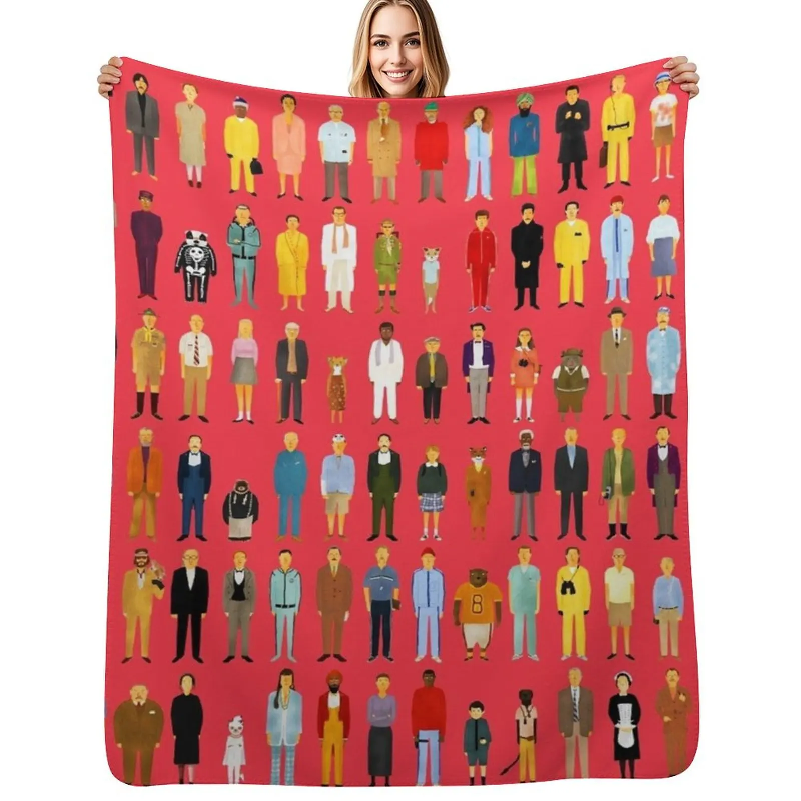 

Wes Anderson Art Show Throw Blanket Sofa Quilt Kid'S Plush Cute Plaid Blankets