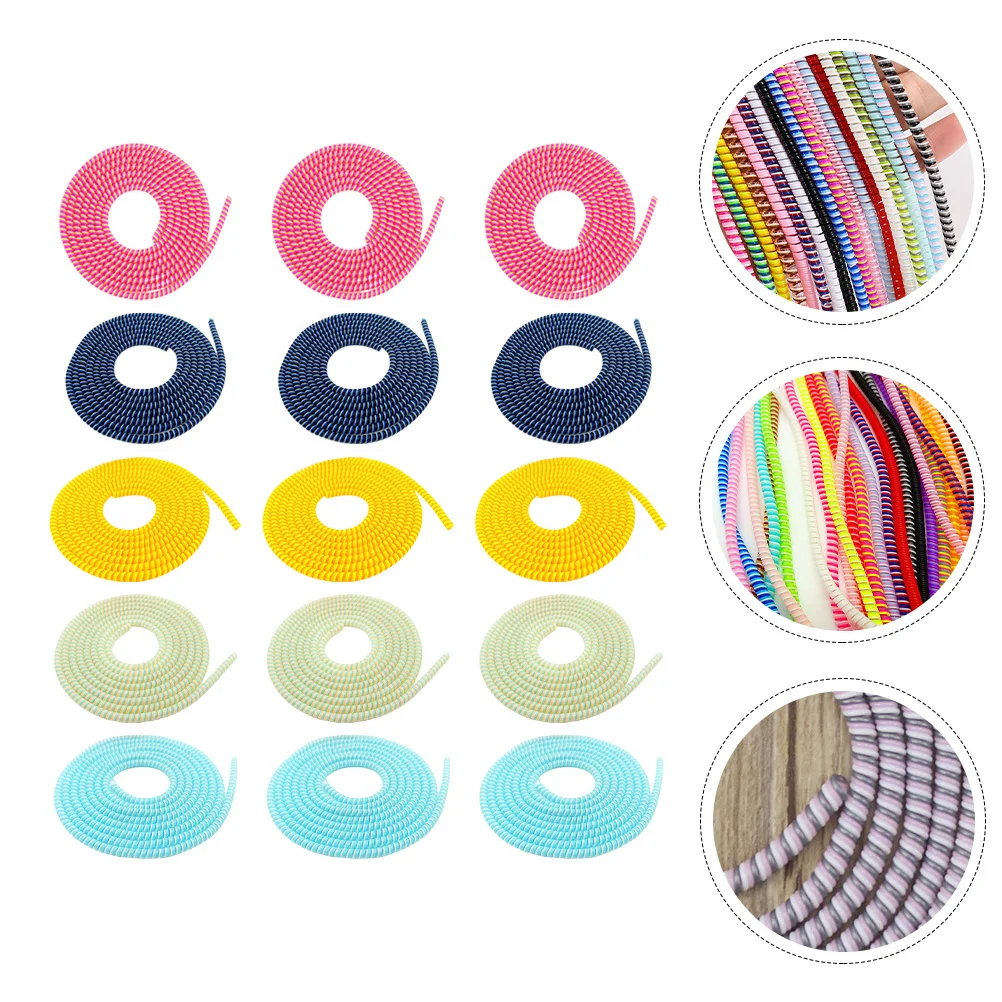 

15Pcs Cable Protector Sleeve Strong Tpu Wire Saver for Data Headphone Cables Desk Organization Solution