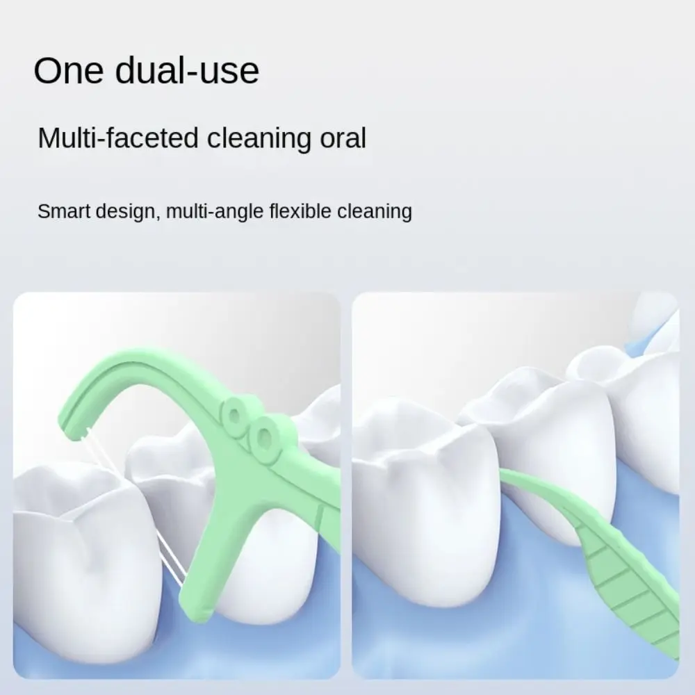 Contenedor de hilo Dental con diseño de sello, juego de palillos de dientes de empuje fácil automático, salida Bilateral, 10 unids/lote por caja