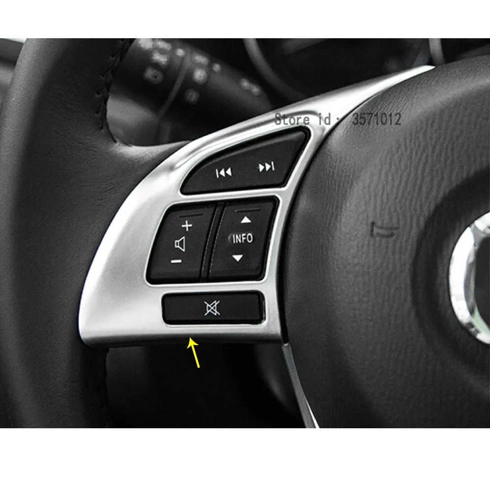 Car Detector Stick Styling ABS Plastic Steering Wheel Interior Kit Trim Lamp Frame For Mazda CX-5 CX5 2012 2013 2014 2015 2016