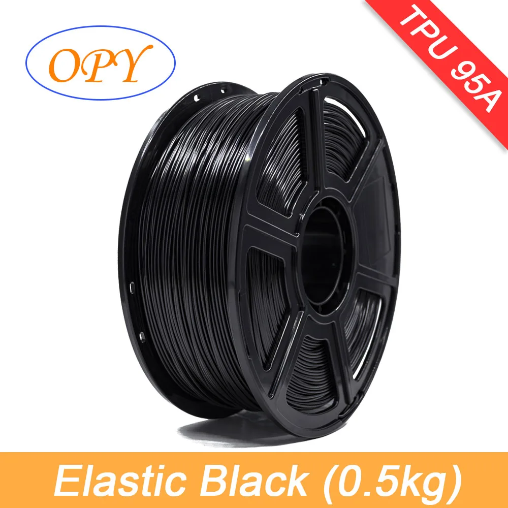 OPY TPU Flex Flexible Filament 1.75mm 10m 100g 0.5kg 95A 3D Printing Plastic Nature Black Yellow Green Red Blue