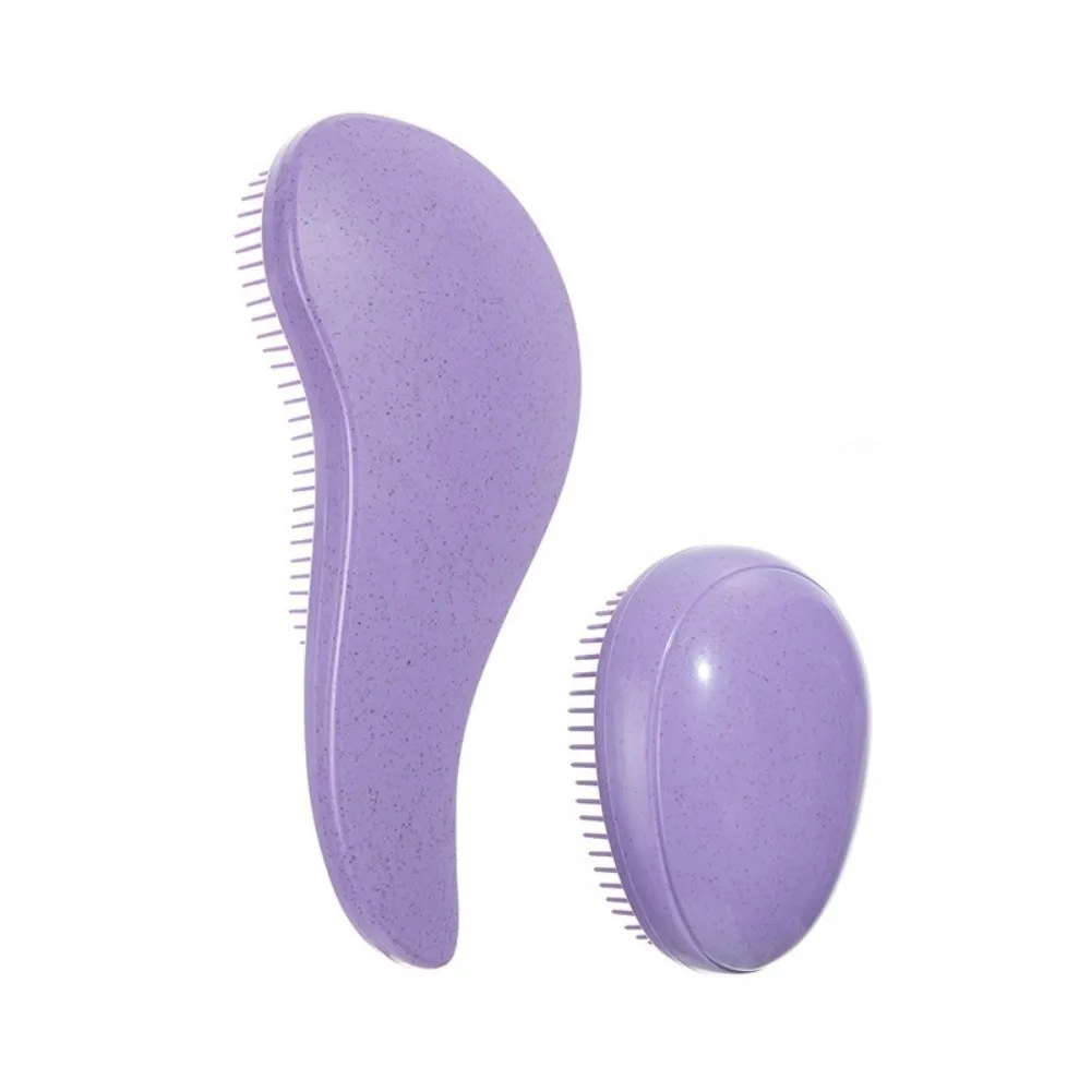 

T/Egg Shape Wheat Straw Comb Set Anti-Static Portable Hair Styling Brush Set Dry and Wet Dual-purpose Anti-knotting