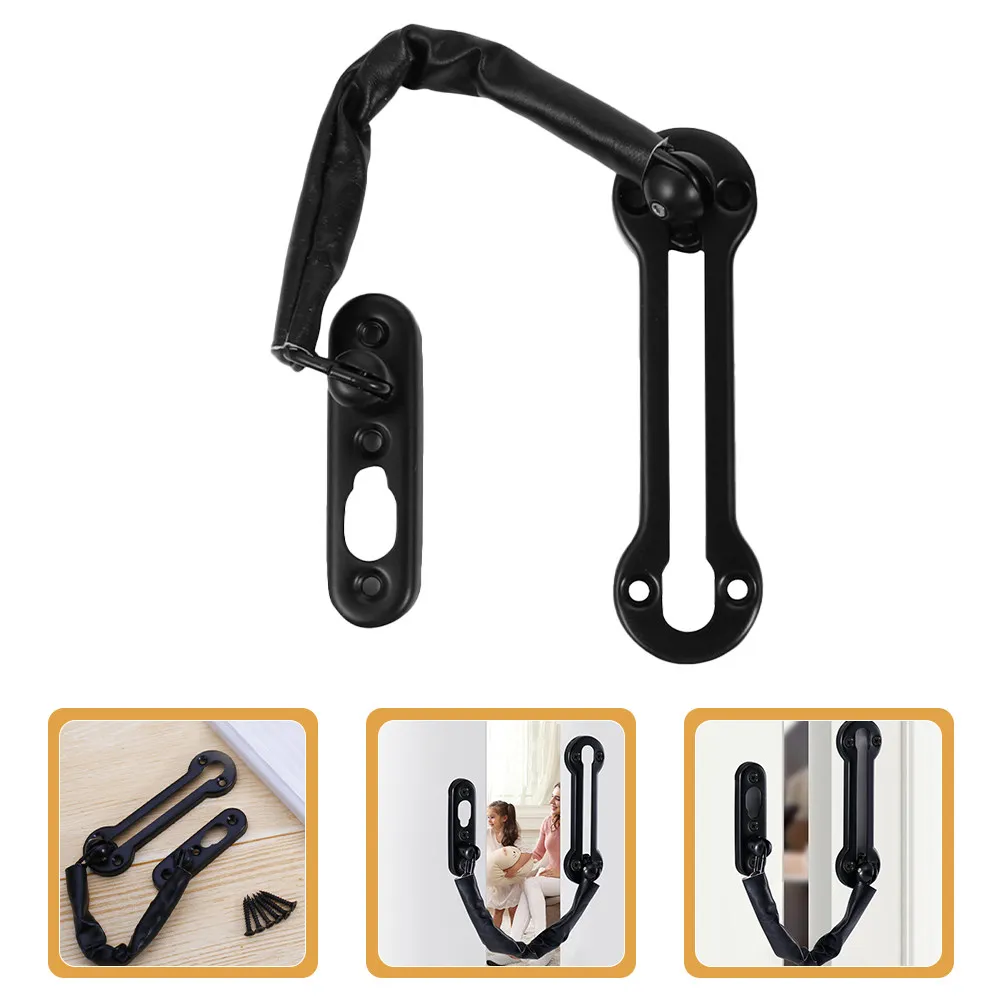 

Stainless Steel Door Chain Lock Easy Install No Tools Required Strong Safety Chain for Front Door Indoor Hotel Office Home Lock