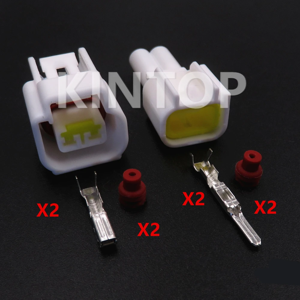 1 Set 2 Pins FW-C-2F-B FW-C-2M-B AC Assembly Car Male Female Connector Auto High Voltage Ignition Coil Wiring Socket For Ford