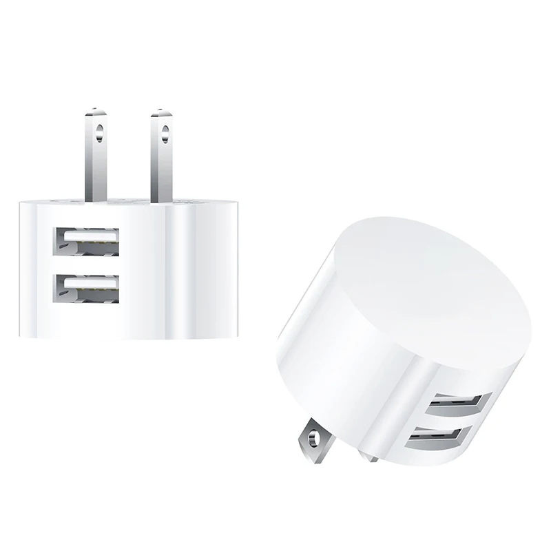 1 Pcs 5V 2.1A Min EU UK US Plug Mobile Phone Charger Mobile Phone Charging Round Mini Adapter Travel Charger Accessories