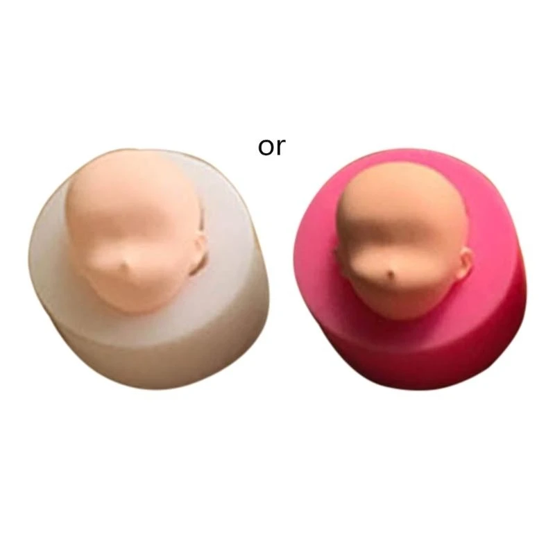 

Baby Shower Fondant Cake Mould Clay Soap Mold, Silicone Baby Head Mold