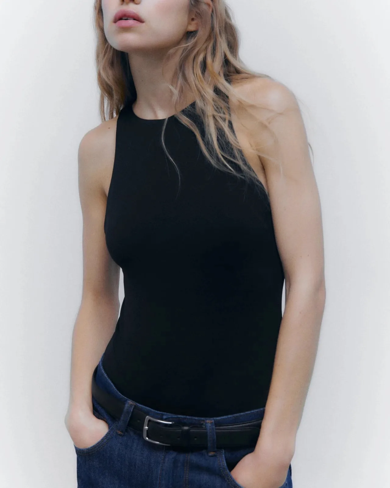 

Summer New Women's Sexy Slim Fit Base Layer T-irt Strap Ne Piece Body Suit Straight Cut mid Waist ort Pant