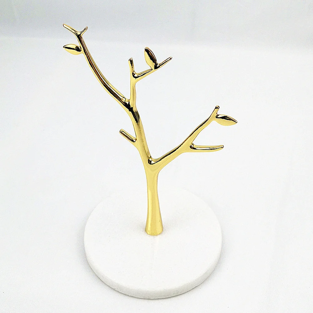 1Pcs White Marble Tree Jewelry Hanging Rack Multi-Function Stand for Bracelet Necklace Watch Ring