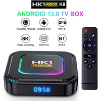 HK1 RBOX K8 Android 13 TV BOX RK3528 4G 32G 64G 128G 5G WIFI6 4K 8K 3D BT Smart TVBOX Google Global Media Player Set Top BOX
