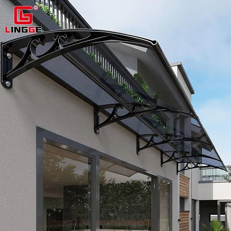 Front Door Window Wrought Iron Awning Designs Aluminum Polycarbonate Canopy Cover Arch Roof