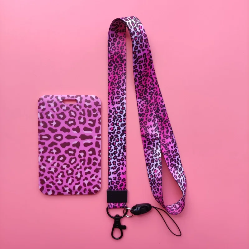 Mode Leopard Muster Großhandel Damen Lanyard ID Abzeichen Halter Hohe Qualität ABS Slide Design ID Karte Halter – Detail 19