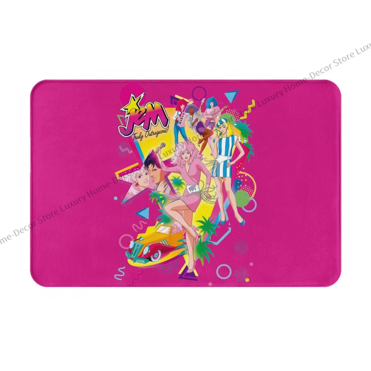 Jem and the Holograms Non-slip Doormat Kitchen Mat Music Band Hallway Carpet Entrance Door Rug Bedroom Decor