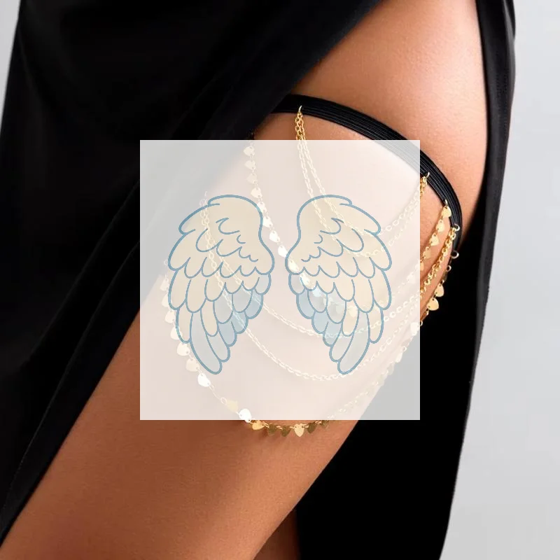 Sexy Elastic Band Bandage Leg Thigh Chain For Women Bikini Summer Heart Tassel Pendant Multilayer Garter Belt Body Jewelry