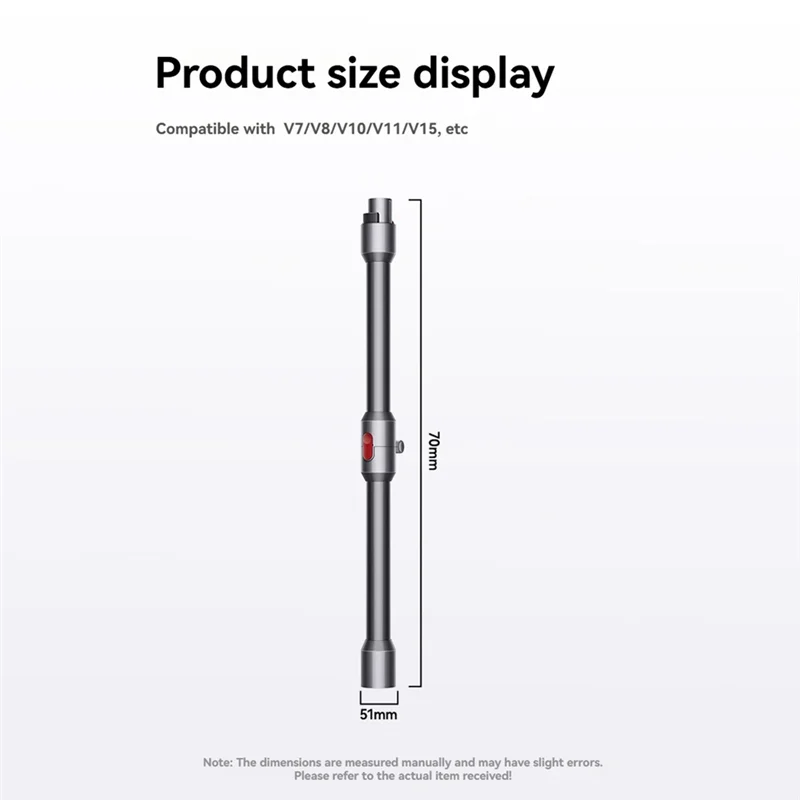 다이슨 V7 V8 V10 V11 V15 진공 청소기 부품 튜브용 스트레이트 튜브 연장 완드 접이식 퀵 릴리스