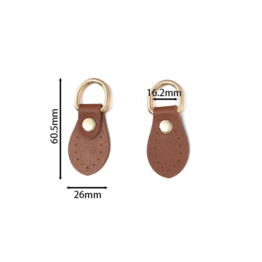 2Pcs/Lot Colorful Handmade Buckle Straps PU Leather Metal Hanging Buckle for DIY Zipper Puller Handbags Shoulder Accessories ﻿