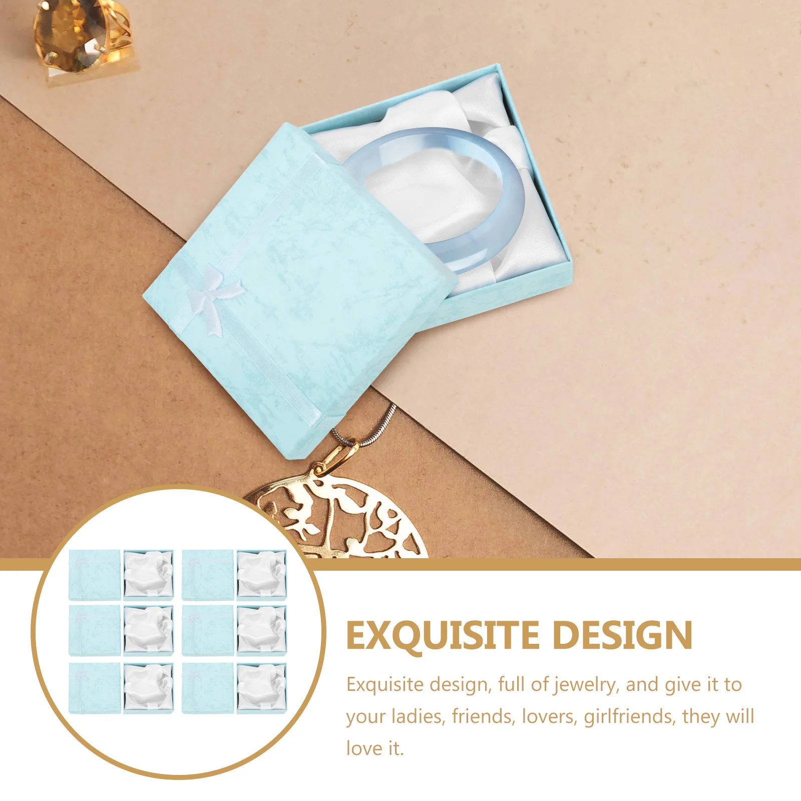 6pcs Buddhist Prayer Bracelet Box Exquisite Jewelry Storage Holder Compact Watch Packing Case Vintage Gift Box For Chain