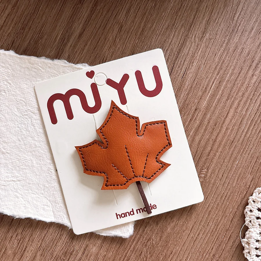 Chic coreano autunno inverno morbida ecopelle adorabile modello ciliegia cucita a mano per bambine fermagli per capelli laterali genitore-figlio