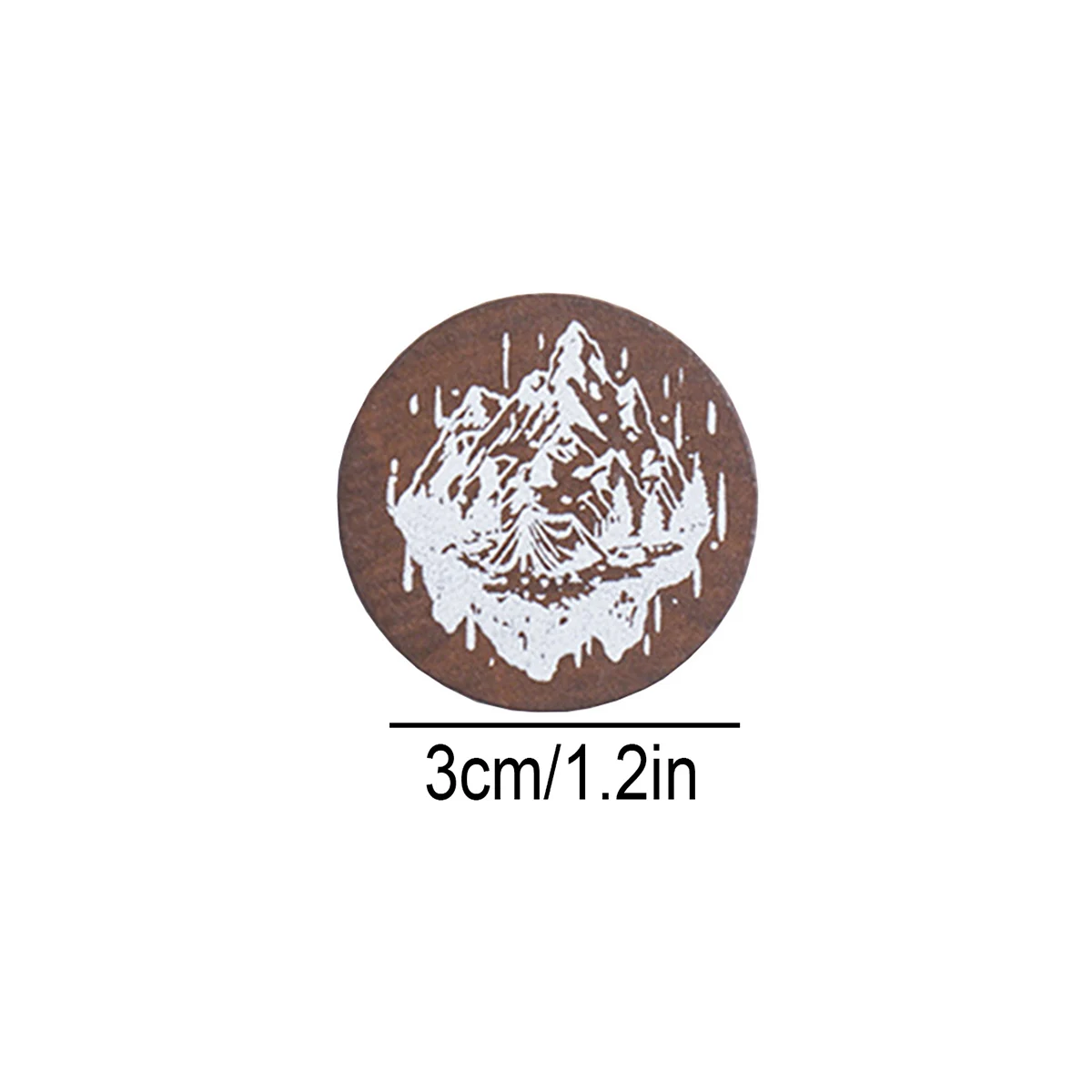 1pc Vintage Round Portable Wooden Stamp With Dream-related Creative Patterns,for Decorating Diaries Diy Scrapbooks,gift For Pal
