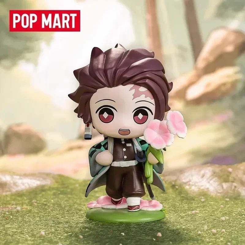 POP MART Demon Slayer Birth Flower Series Blind Box Guess Bag Desktop Decoration Cute Model Gift Girl Blind Bag Toys