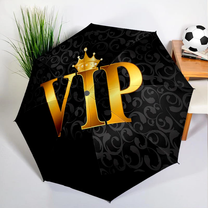 مظلة كلاسيكية VIP على شكل تاج مفتوحة/مغلقة أوتوماتيكية، إطار حديد قوي وهيكل 8 أضلاع، مظلة للنساء والرجال، هدايا عيد الميلاد #1