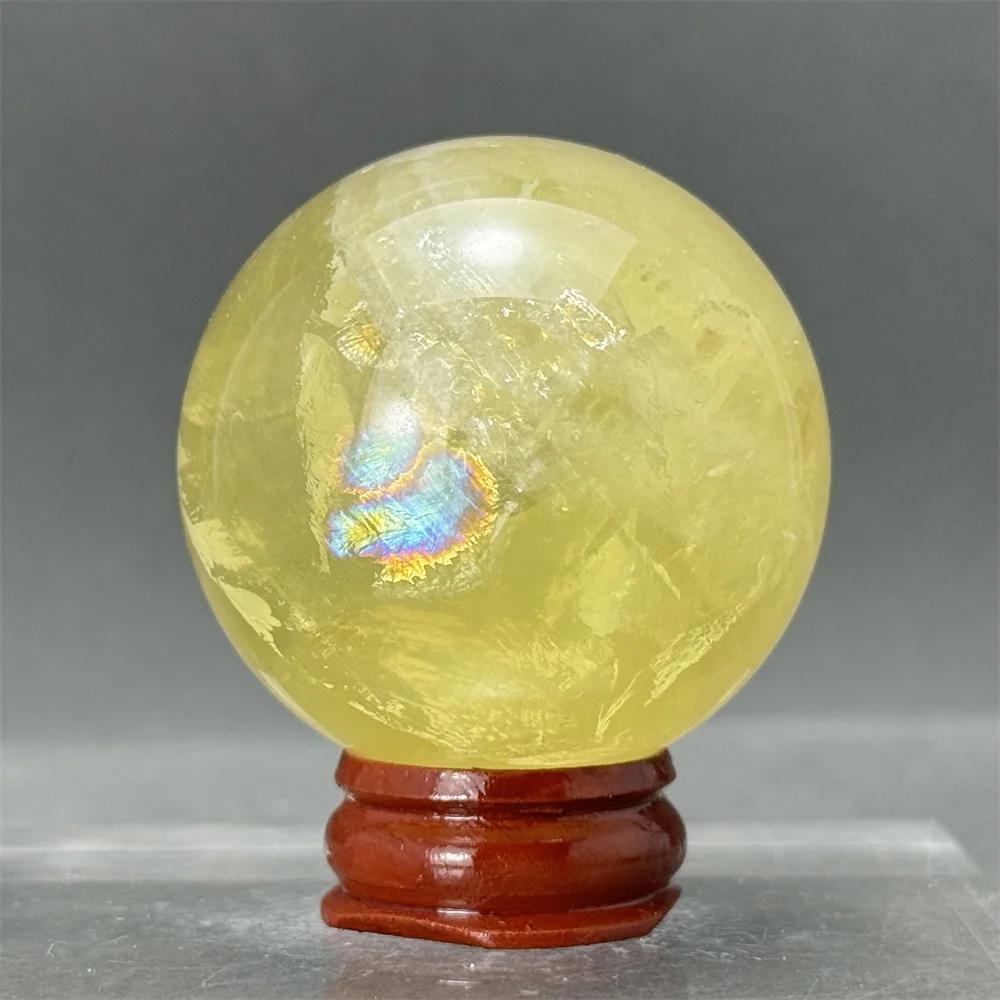 

Natural High Quality Yellow Crystal Ball Quartz Crystal Mineral Aura Healing Meditation Energy Gathering Wealth Home Furnishings