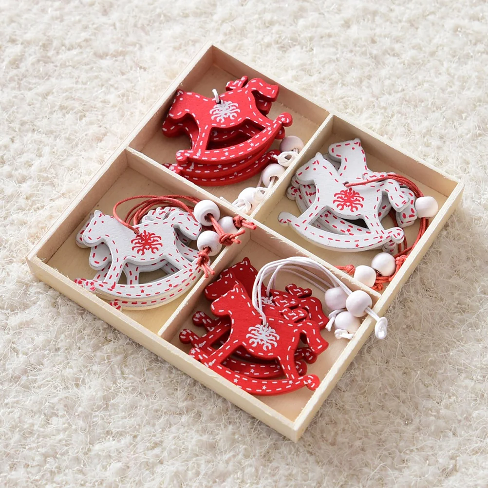 

Wooden Christmas Tree Ornaments Hanging Decorations Snowflake Deer Design Ideal Special Occasions Wedding Party