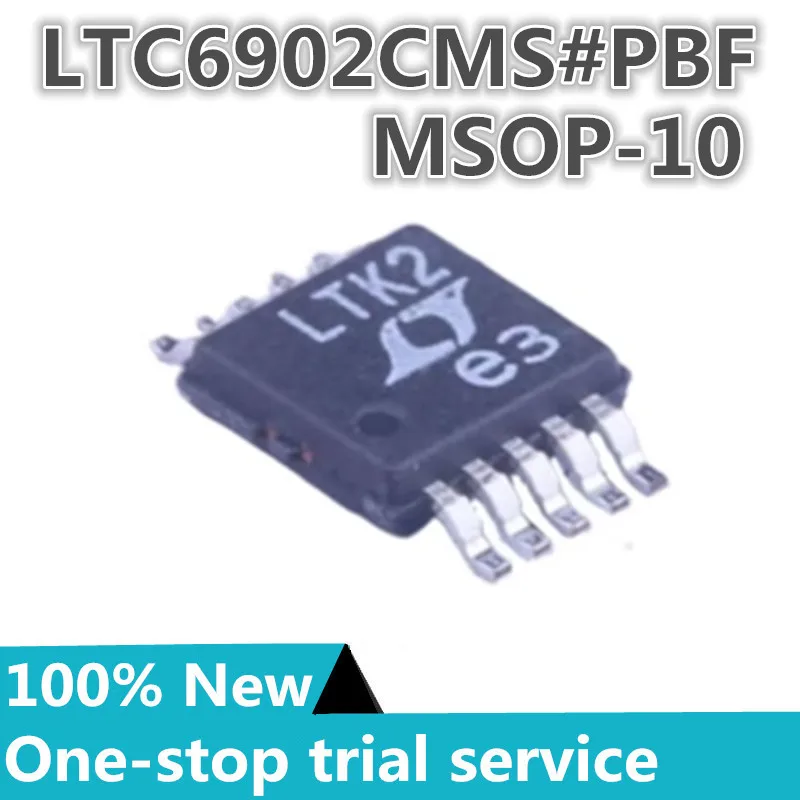 

1-10pcs %New original LTC6902CMS#PBF Silk Screen LTK2 LTC6902 package MSOP10 standard clock oscillator