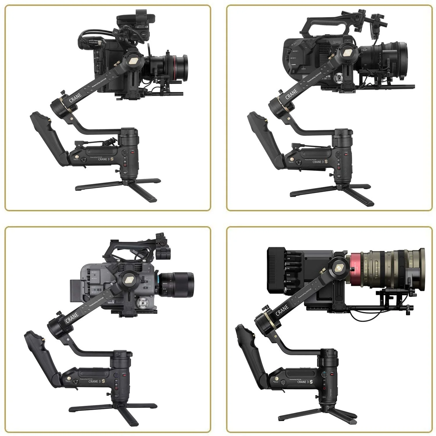 Zhiyun Crane 3S Pro 3แกน Gimbal Stabilizer สนับสนุน6.5KG DSLR กล้องถ่ายวิดีโอกล้องสำหรับ Nikon canon