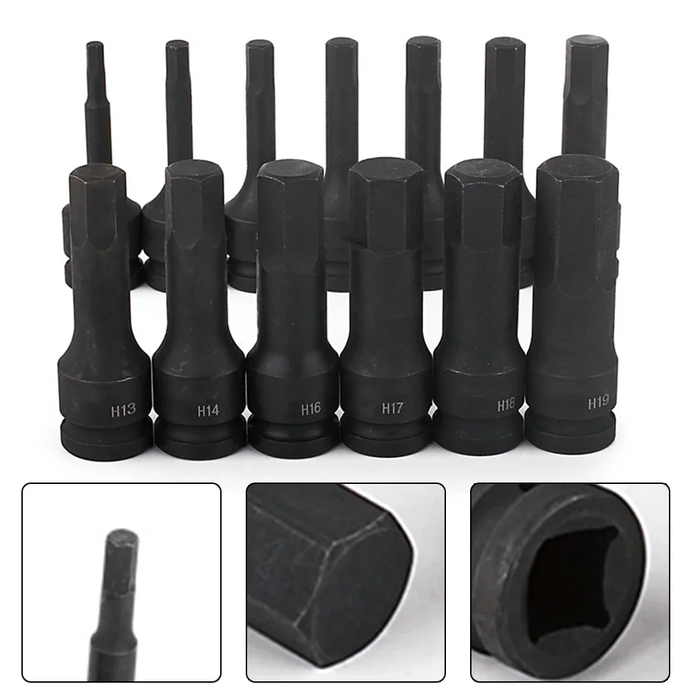 1pc 1/2\'\' Electric Drill Socket Adapter Screwdriver Hex Bit Hexagon Hex Head Wrench Socket Adapter For Wrench Tool