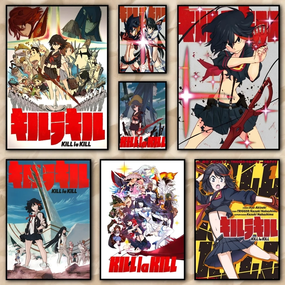 Anime K-Kill la Kill Poster HD art sticky wall waterproof home living room bedroom bar aesthetic decoration