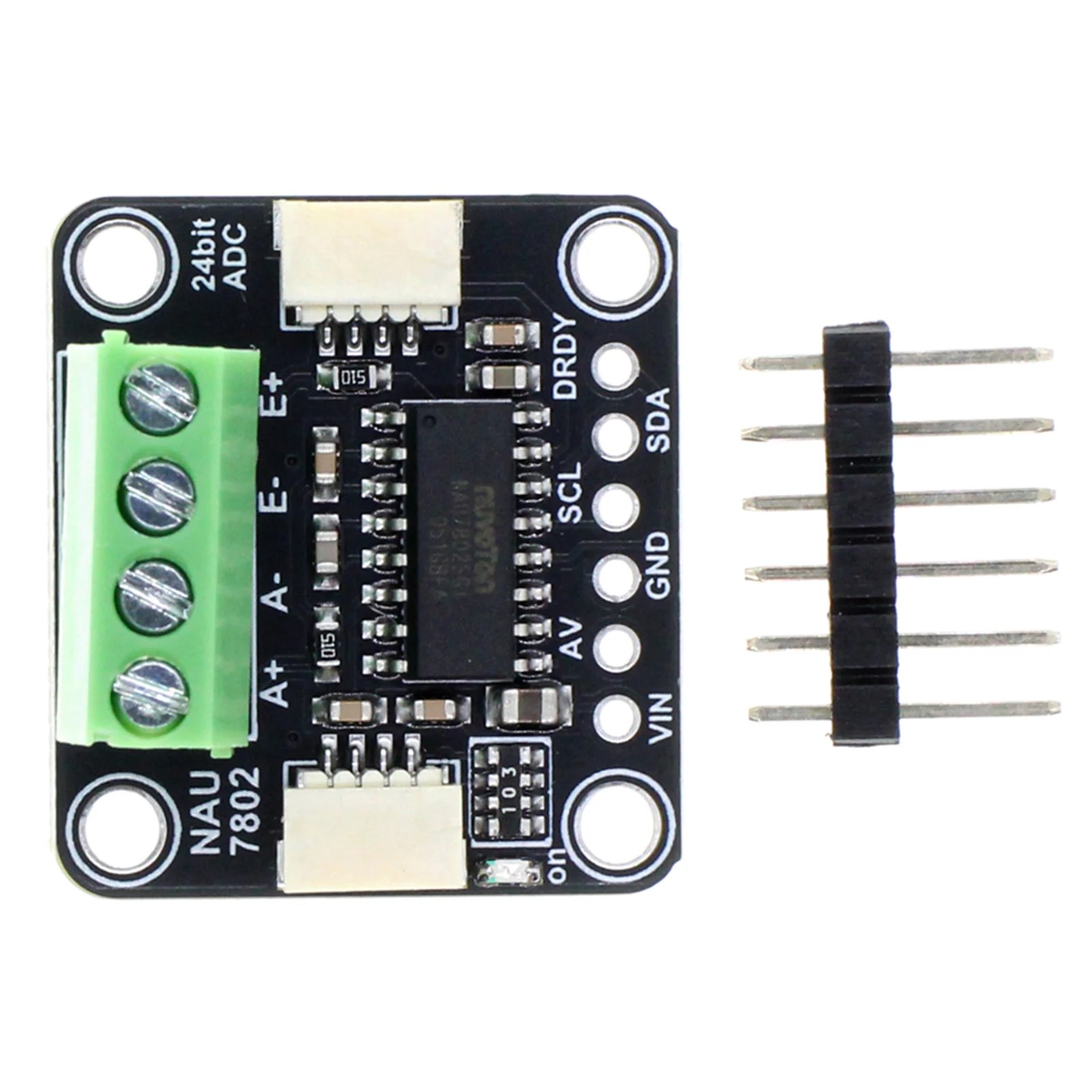 NAU7802 24-Bit ADC Breakout STEMMA QT Qwiic I2C 0x2A 10SPS-320SPS Sample Rate 2.7V-5.5V PCB Board